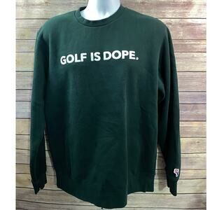 TRAP GOLF Green Sweater Size Large 'GOLF IS DOPE'